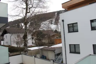Ein allgemeiner Bergblick oder ein Berglick von der Ferienwohnung aus