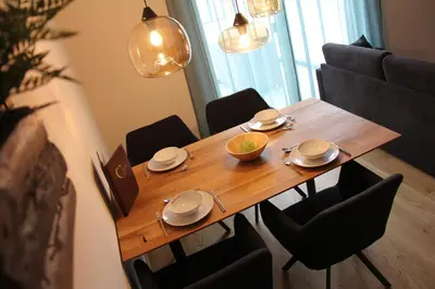 Ein Sitzbereich in der Unterkunft Planai Apartment Eishöhle