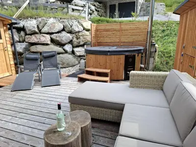 Ein Sitzbereich in der Unterkunft Traumhaus