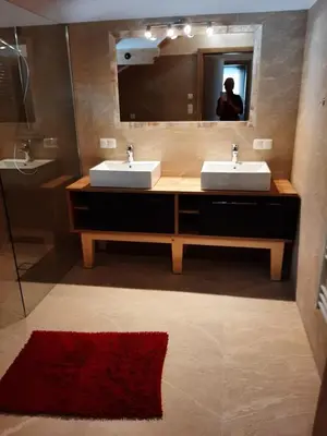 Ein Badezimmer in der Unterkunft Ferienwohnung Leni