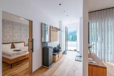 Ein Bett oder Betten in einem Zimmer der Unterkunft Apartment am Grundlsee - Your Austrian Home