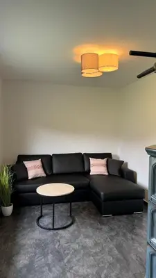 Ein Sitzbereich in der Unterkunft Ferienhaus Traunsteinblick