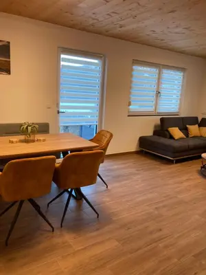 Ein Sitzbereich in der Unterkunft Chalet Bergblick