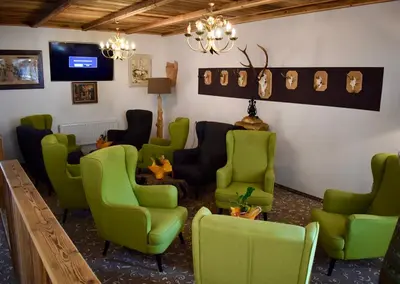 Ein Sitzbereich in der Unterkunft Gosau Apartment 307