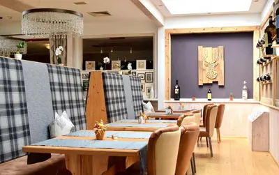 Ein Sitzbereich in der Unterkunft Gosau Apartment 307