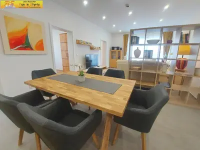 Ein Sitzbereich in der Unterkunft Apartment Marina