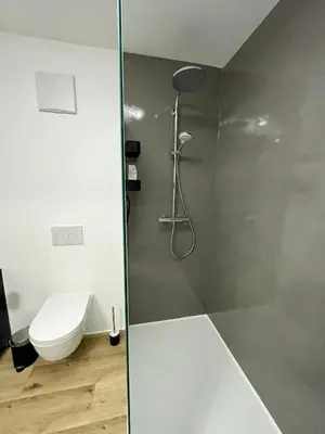 Ein Badezimmer in der Unterkunft Wolfgangsee Seeblickplatzl 119