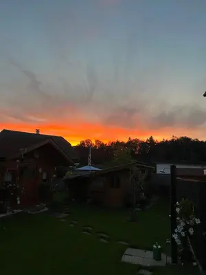 Blick auf den Sonnenuntergang/Sonnenaufgang von der Ferienwohnung aus oder aus der Nähe