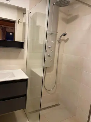 Ein Badezimmer in der Unterkunft Ferienwohnung im Nationalpark Gesäuse