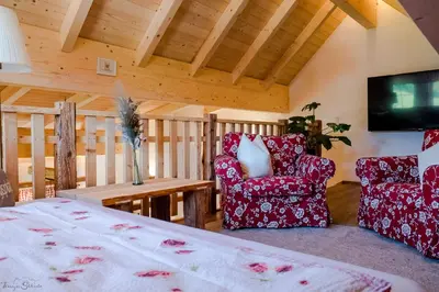 Ein Bett oder Betten in einem Zimmer der Unterkunft Bergheimat