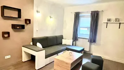 Ein Sitzbereich in der Unterkunft Haus am Soleweg