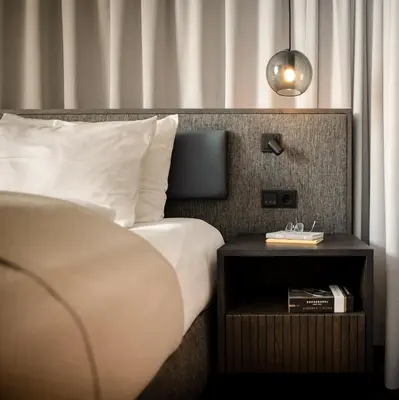 Ein Bett oder Betten in einem Zimmer der Unterkunft La Sonett