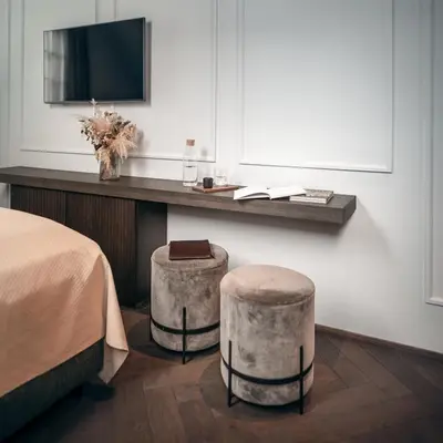 Ein Bett oder Betten in einem Zimmer der Unterkunft La Sonett