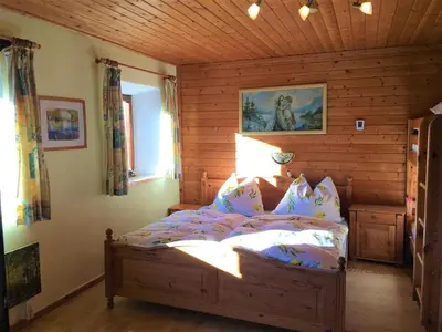 Ein Bett oder Betten in einem Zimmer der Unterkunft Farmhouse in St Johann with Sauna