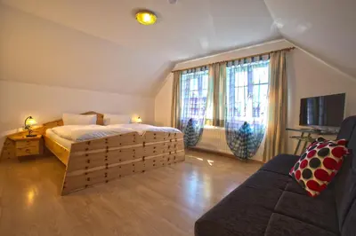 Ein Bett oder Betten in einem Zimmer der Unterkunft Schusterhäusl
