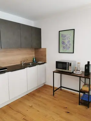 Küche/Küchenzeile in der Unterkunft Neue Wohnung 