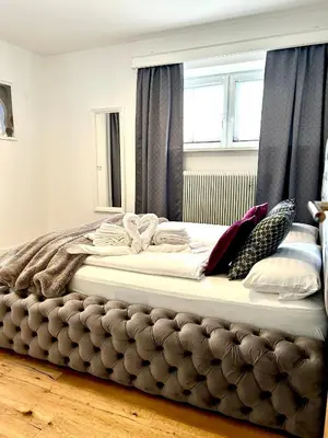 Ein Bett oder Betten in einem Zimmer der Unterkunft Appartements-Dalila