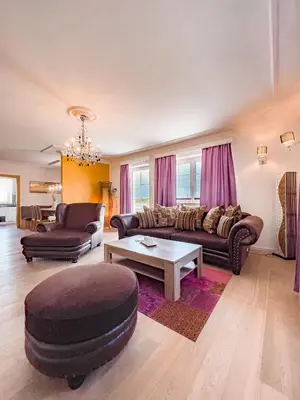 Ein Sitzbereich in der Unterkunft Appartements-Dalila