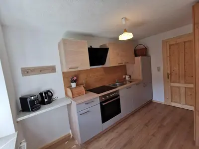 Küche/Küchenzeile in der Unterkunft Ferienhaus Rosl am Grundlsee