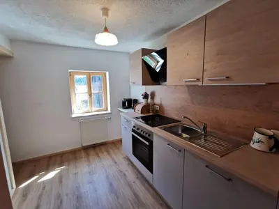 Küche/Küchenzeile in der Unterkunft Ferienhaus Rosl am Grundlsee