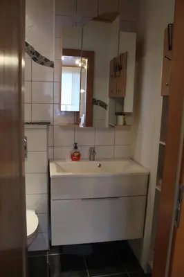Ein Badezimmer in der Unterkunft Ferienwohnung Rita