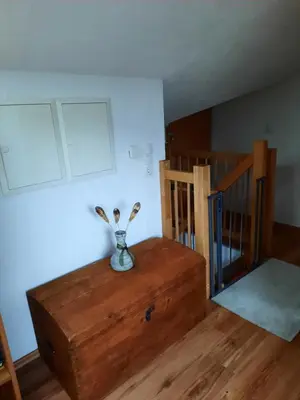 Ein Bett oder Betten in einem Zimmer der Unterkunft Ferienwohnung Rita