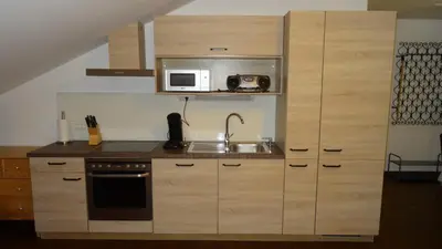 Küche/Küchenzeile in der Unterkunft Apartments-Weberlandl