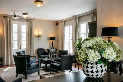 Ein Sitzbereich in der Unterkunft Villa Rosen der Villa Liechtenstein - Your Austrian Home