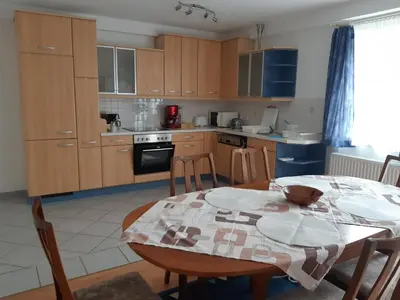 Küche/Küchenzeile in der Unterkunft Ferienwohnung Haus Graf
