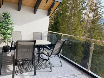Ein Balkon oder eine Terrasse in der Unterkunft Alpenblick Apartments