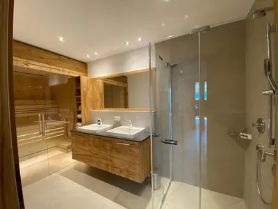 Ein Badezimmer in der Unterkunft Appartement Josef am Untersüßgut