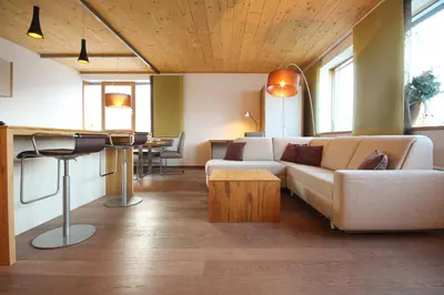 Ein Sitzbereich in der Unterkunft Appartements Waluliso by Schladming-Appartements