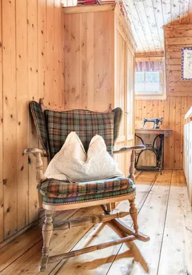 Ein Sitzbereich in der Unterkunft Hauserlhütte