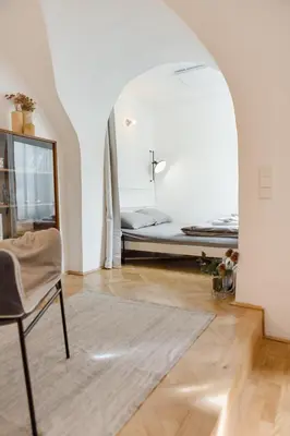 Ein Bett oder Betten in einem Zimmer der Unterkunft Marktplatz-Residenz - 110 m vom Traunsee