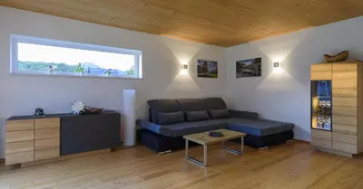Ein Sitzbereich in der Unterkunft Ferienlodge MaResi