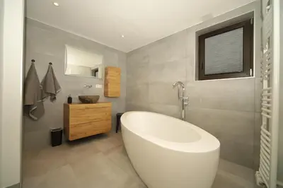 Ein Badezimmer in der Unterkunft Haus Schroffenstein