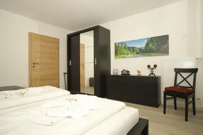 Ein Bett oder Betten in einem Zimmer der Unterkunft Haus Schroffenstein