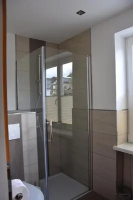 Ein Badezimmer in der Unterkunft Ferienhaus Bergblick