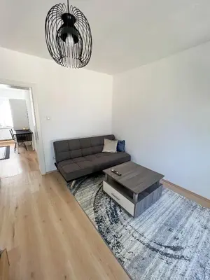 Ein Sitzbereich in der Unterkunft Apartment in Gmunden