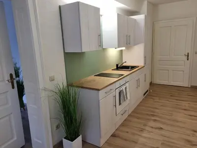 Küche/Küchenzeile in der Unterkunft Apartment Seebachhof