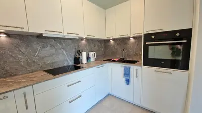 Küche/Küchenzeile in der Unterkunft Privatwohnung am Prielerweg in Hinterstoder