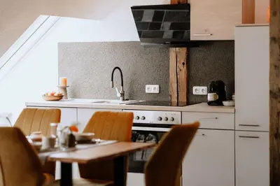 Küche/Küchenzeile in der Unterkunft Das Schutzhaus-Bed and Breakfast-Dein Basislager im Salzkammergut