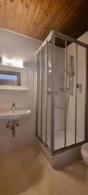 Ein Badezimmer in der Unterkunft Pension Schöne Aussicht