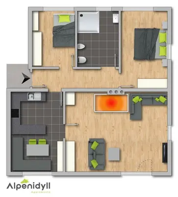 Grundriss der Unterkunft Huberhof 1 by Alpenidyll Apartments