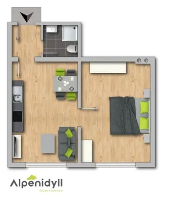Grundriss der Unterkunft Huberhof 2 by Alpenidyll Apartments