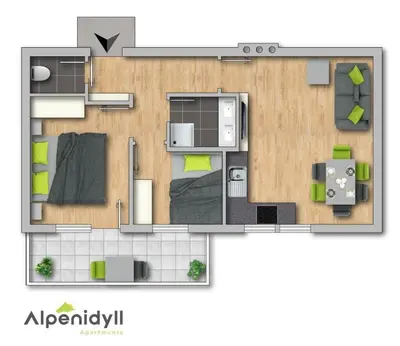Grundriss der Unterkunft Huberhof 9 by Alpenidyll Apartments