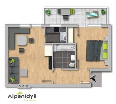 Grundriss der Unterkunft Huberhof 11 by Alpenidyll Apartments