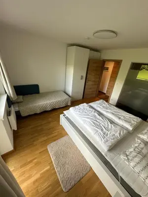 Ein Bett oder Betten in einem Zimmer der Unterkunft Cozy apartment in the Lungau region.