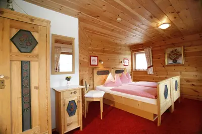 Ein Bett oder Betten in einem Zimmer der Unterkunft Holdhof