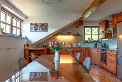 Küche/Küchenzeile in der Unterkunft Appartement Sisipark